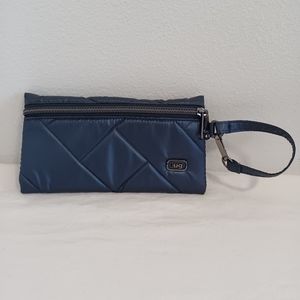 Lug small bag blue metallic with strap